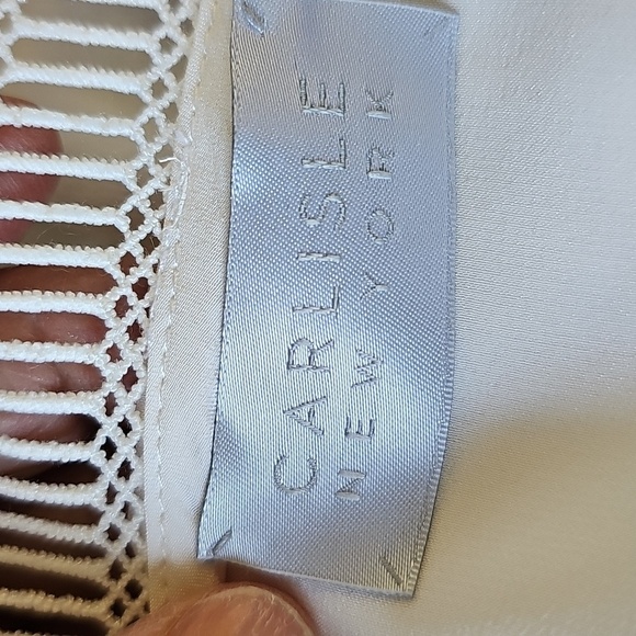 Carlisle 100% Silk Long Sleeve With Lace Blouse. Size 14. Elegant - Picture 10 of 12